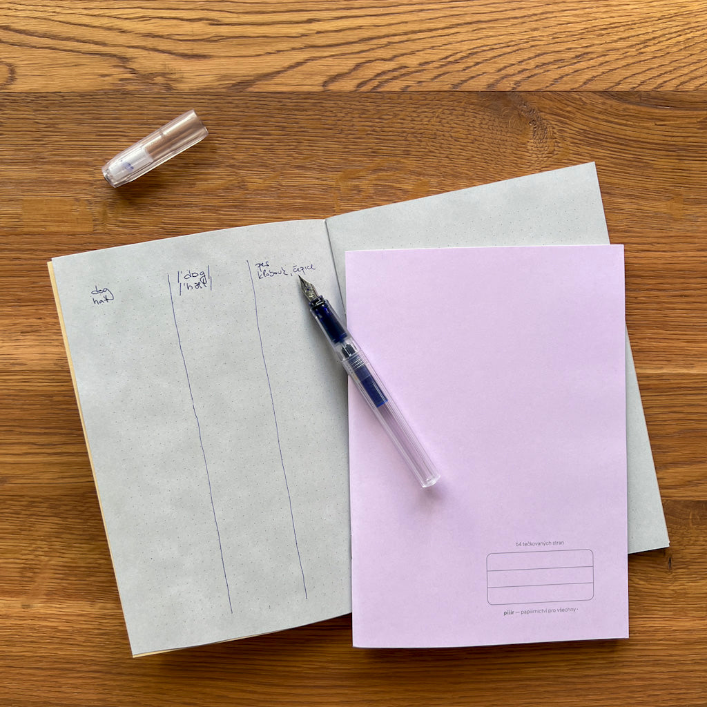 školní sešit sponka